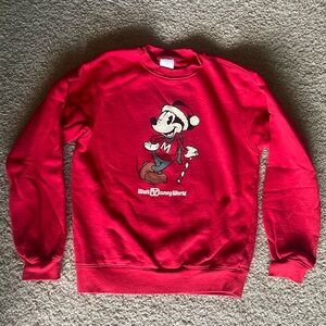 Disney Parks 2024 Disney World Mickey Santa with Candy Cane Christmas sweater XS